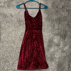 Elegant Burgundy Velvet Dress